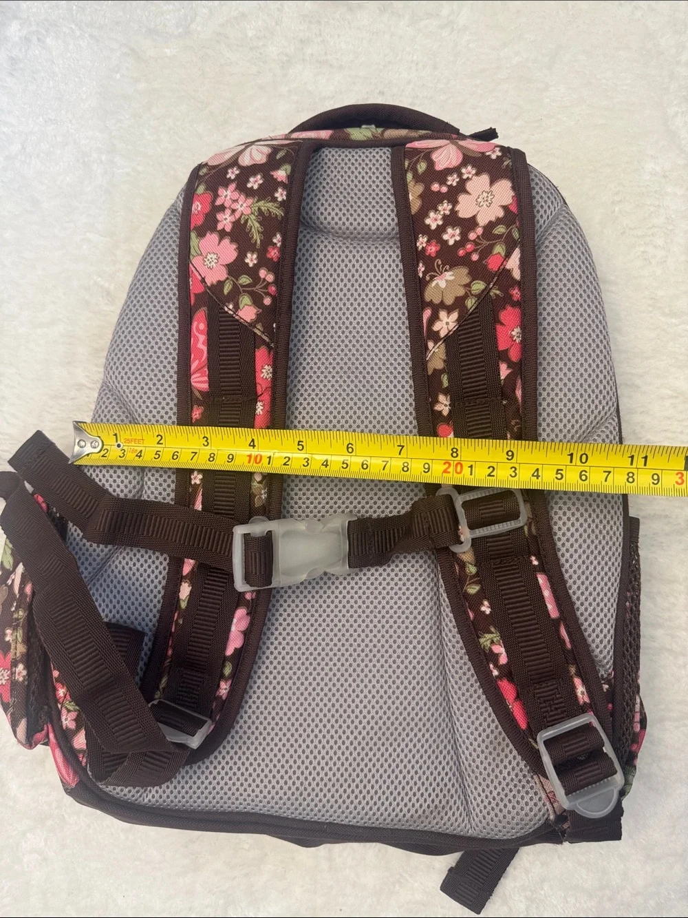 Pottery Barn Girls' Brown Floral Butterfly Backpack Small